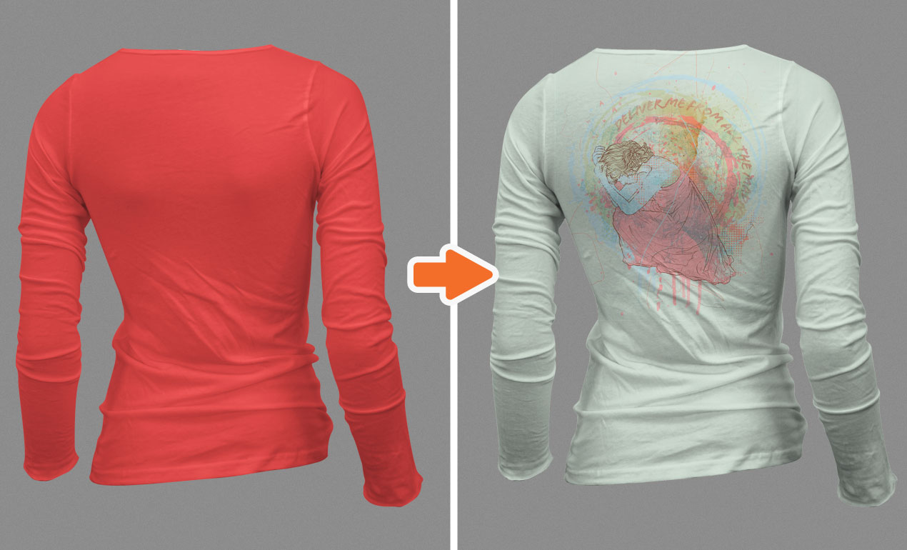realistic apparel templates pack